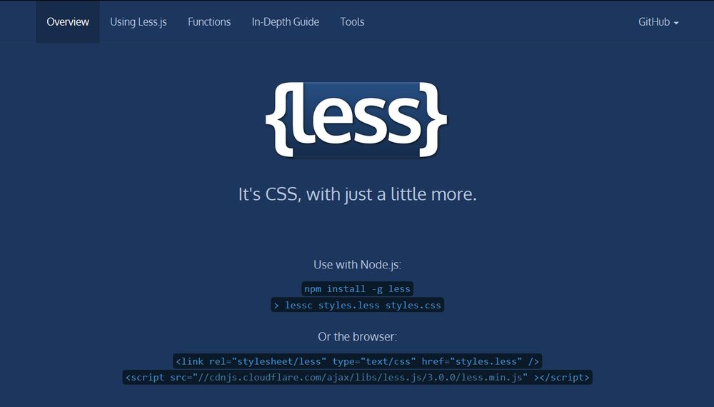 CSS less Example