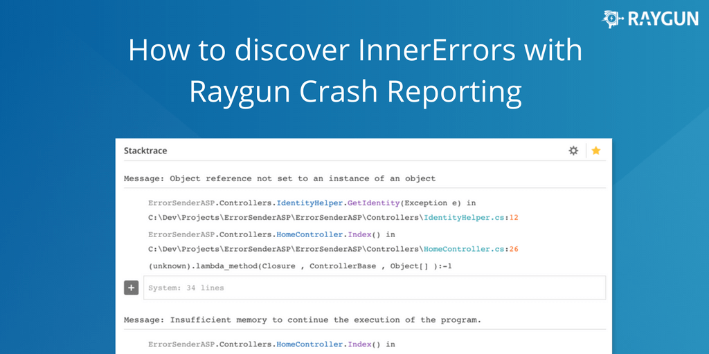 Feature image for How to locate your InnerErrors and track them in Raygun Crash Reporting